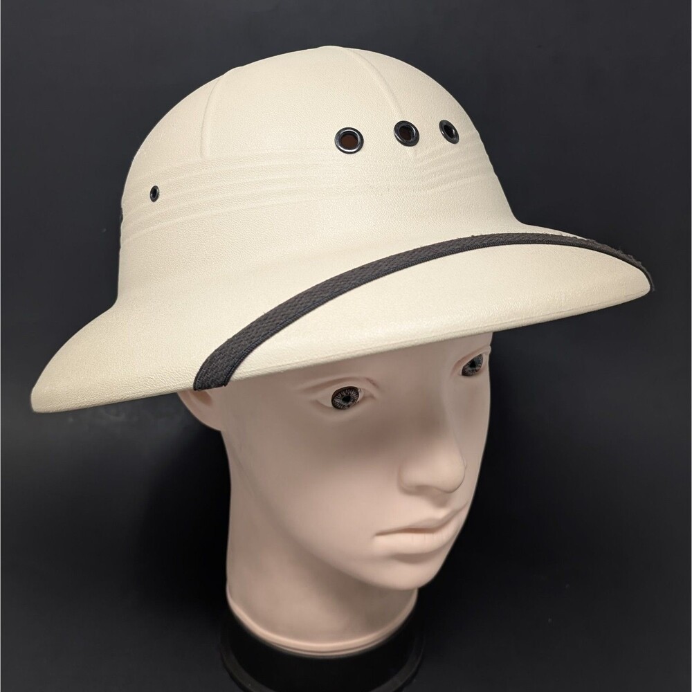 VTG Bayly Safari Pith Helmet Sun Hat Plastic Protective Safety Explorer Style - Picture 2 of 10